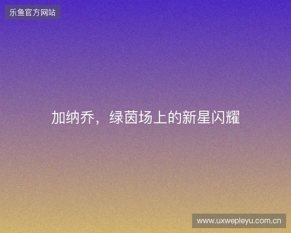 加纳乔，绿茵场上的新星闪耀